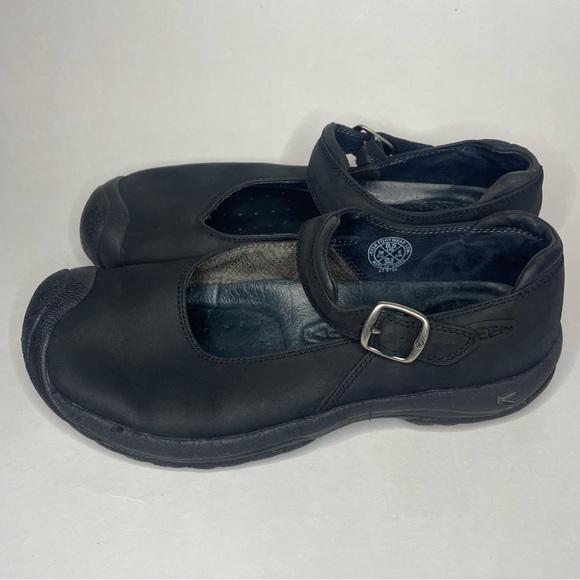 Women's Keen Black Waterproof Leather "Seattle Mary" Shoes 8.5 Beach Pool Swim - Picture 4 of 9